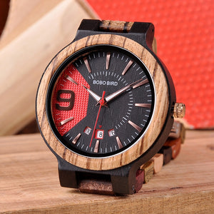 BOBO BIRD Relogio Masculino Men Luxury Date Display Wood Quartz Watches - men watches - 99fab.com
