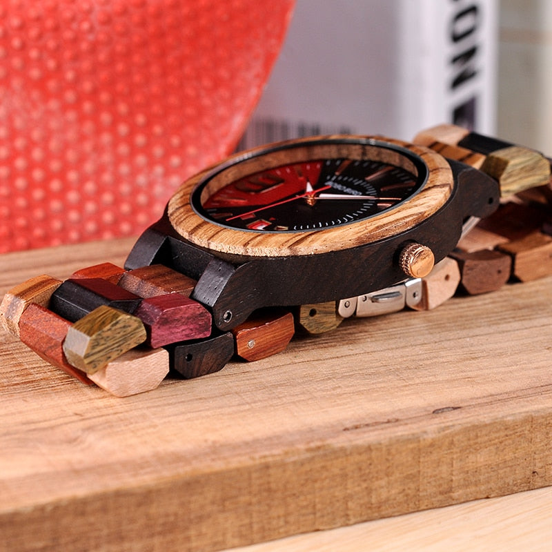 BOBO BIRD Relogio Masculino Men Luxury Date Display Wood Quartz Watches - men watches - 99fab.com