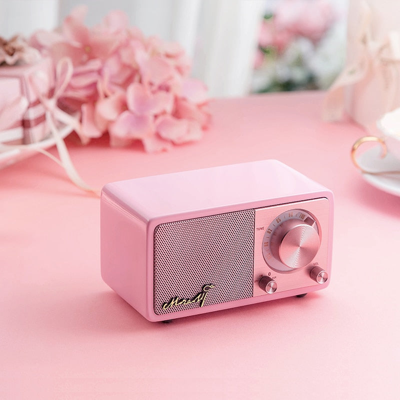 MOZART High quality mini bluetooth wireless speaker with radio - Pink - 99fab 