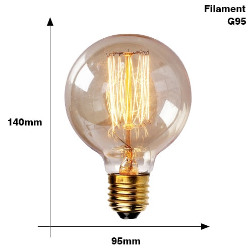 Retro Edison Light Bulb Filament Vintage Ampoule Incandescent Lamp E27 220V 40W - edison bulb - 99fab.com