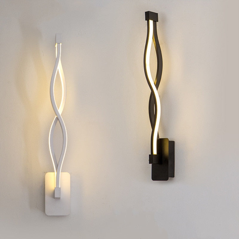 Nordic Wave Design Sconce Led Wall Lamp Indoor Loft Bar Wall Light - wall lamp - 99fab.com