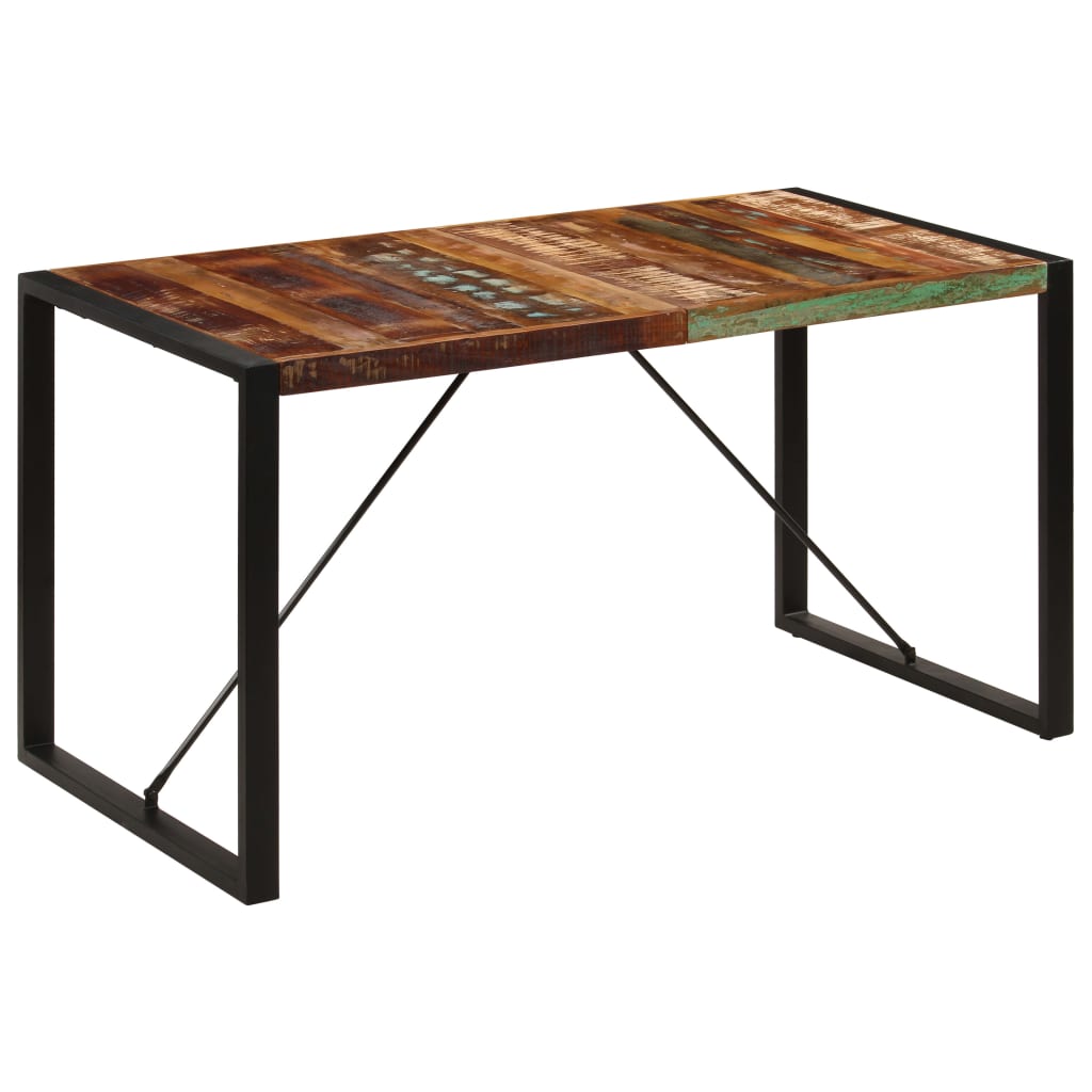 vidaXL Dining Table 55.1"x27.6"x29.5" Solid Reclaimed Wood-0