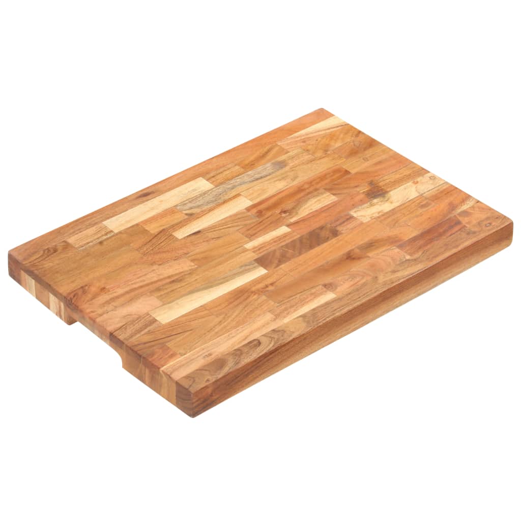 vidaXL Cutting Board Wooden Chopping Board with Strip Design Solid Wood Acacia-1