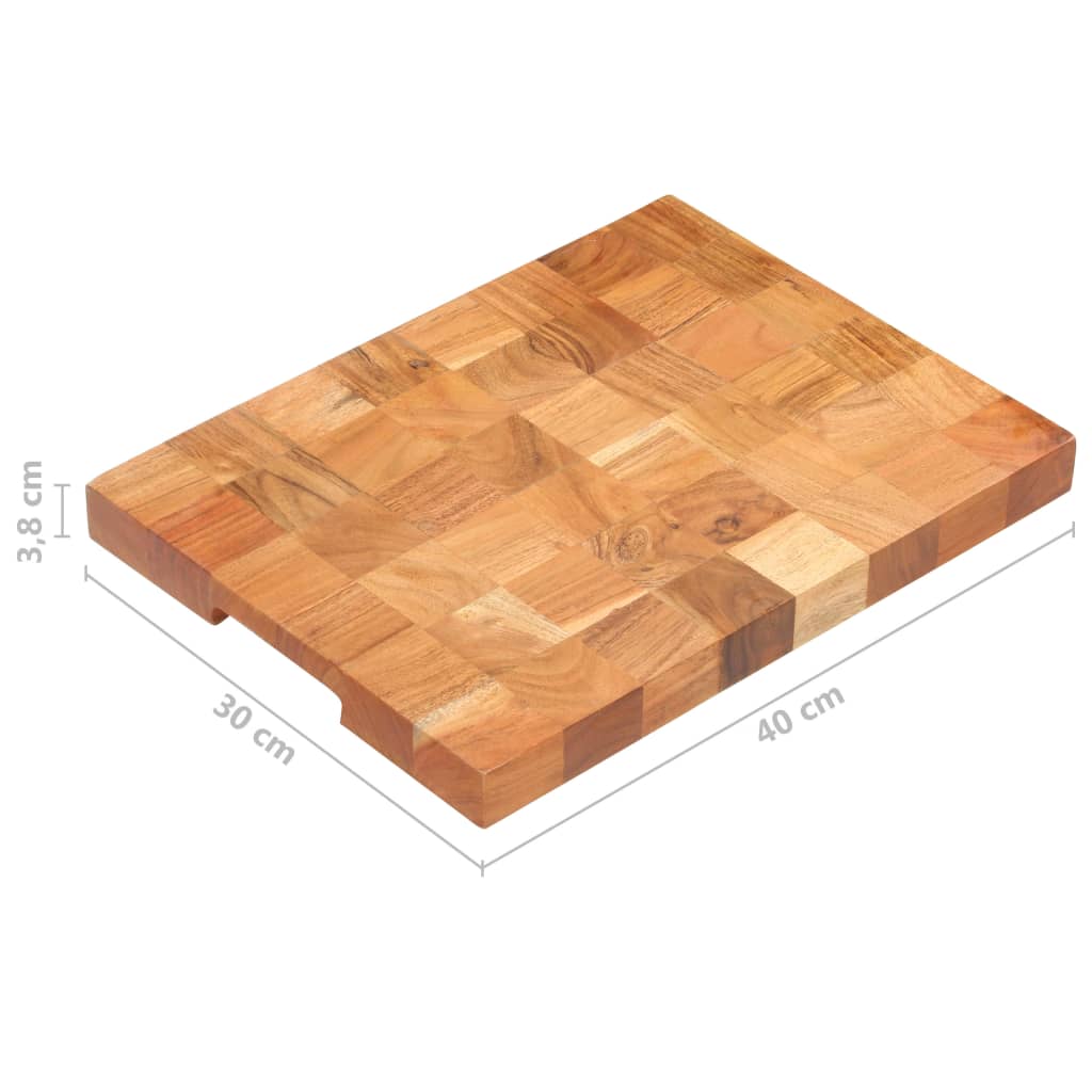vidaXL Cutting Board Wooden Chopping Board with Block Design Solid Wood Acacia-24