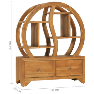 vidaXL Cabinet with Yin Yang Shelf Hallway Storage Cabinet Solid Wood Teak-8