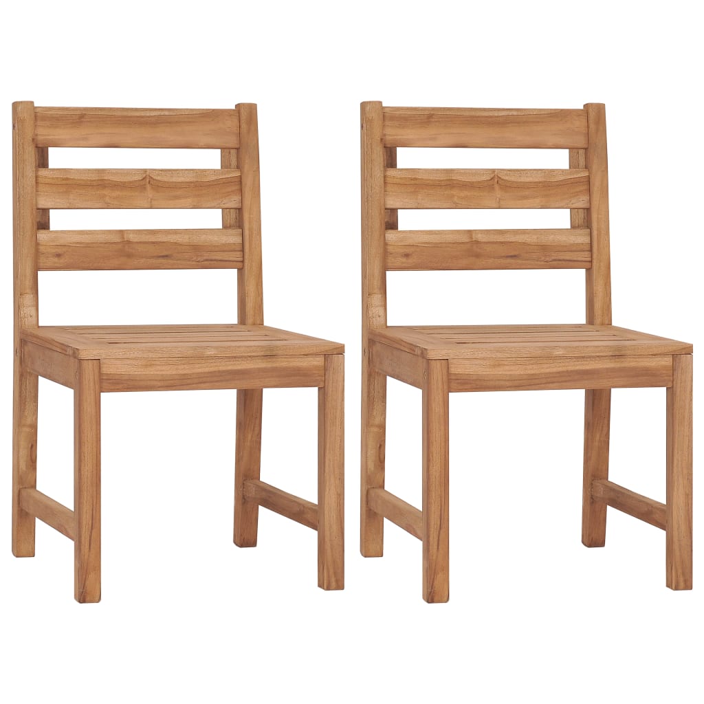 vidaXL Patio Chairs 2 pcs Solid Teak Wood-0
