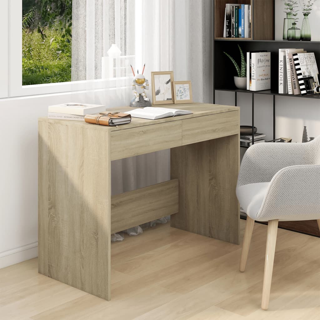 vidaXL Desk with Drawers Computer Desk Home Office Study Table Engineered Wood-46