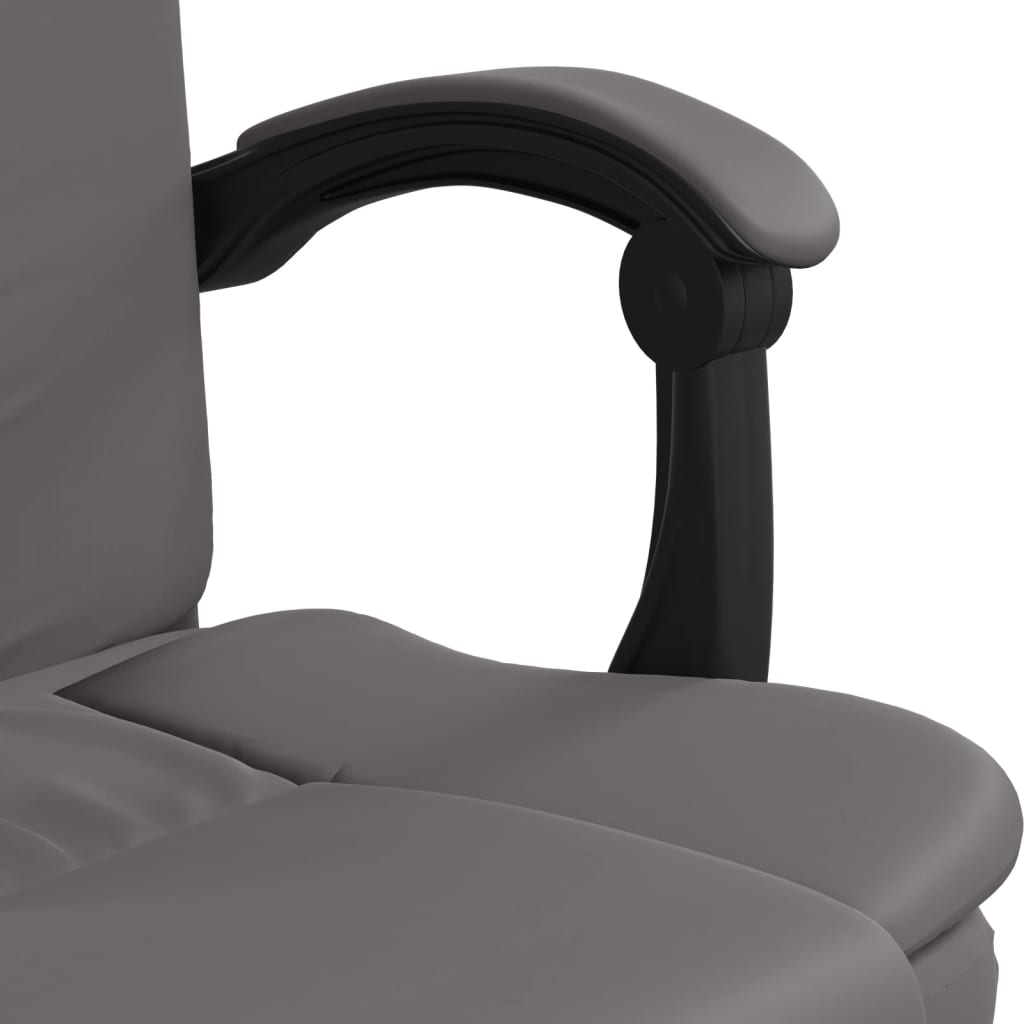 vidaXL Chair Reclining Desk Chair with Wheels for Living Room Faux Leather-19