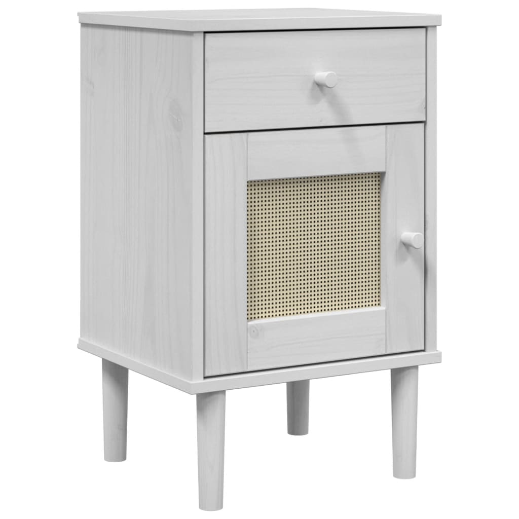 vidaXL Bedside Cabinet Furniture for Bedroom SENJA Rattan Look Solid Wood Pine-20