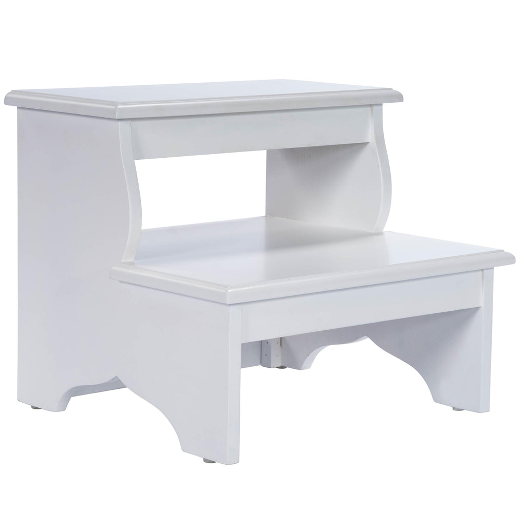 Handcrafted White Step Stool - 99fab 