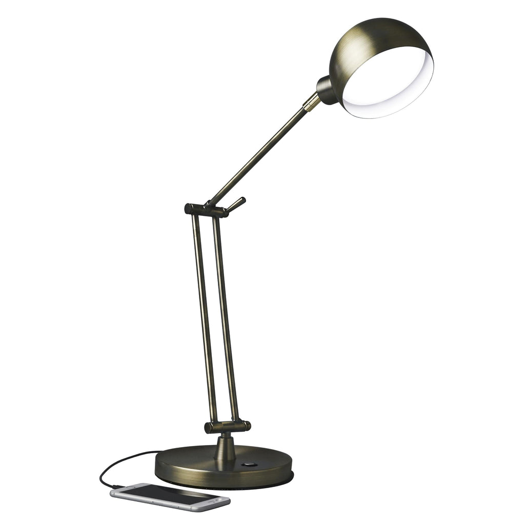 Antiqued Bronze LED Adjustable Desk Lamp - 99fab 
