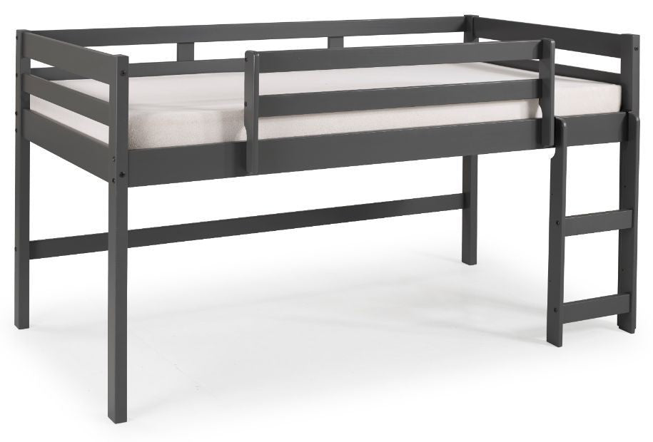 Twin Loft Bed Gray Finish - 99fab 
