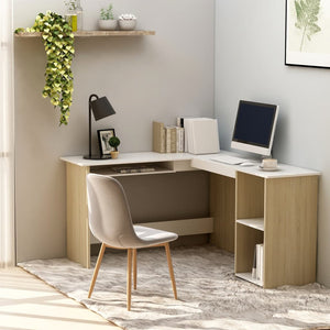 vidaXL Corner Desk L-Shaped Computer Desk Home Office Desk Engineered Wood-14