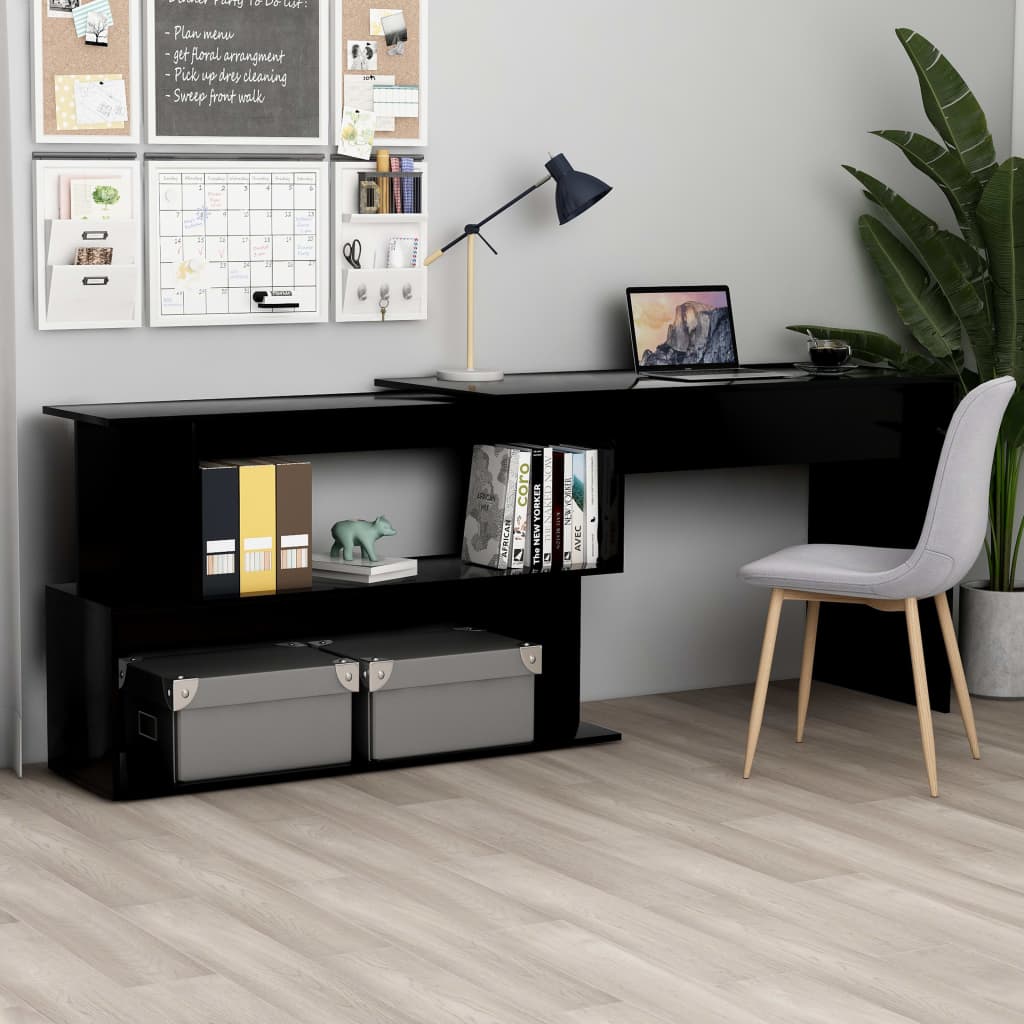 vidaXL Corner Desk Computer Desk Home Office Desk Workstation Engineered Wood-3