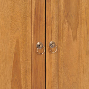 vidaXL Cabinet 27.6"x11.8"x27.6" Solid Wood Teak-5