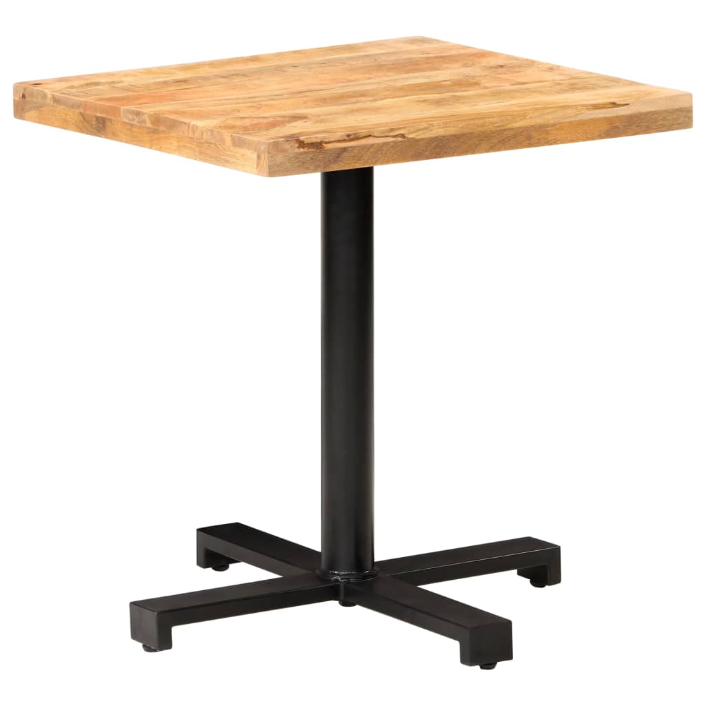 vidaXL Bistro Table Square 27.6"x27.6"x29.5" Rough Mango Wood-6