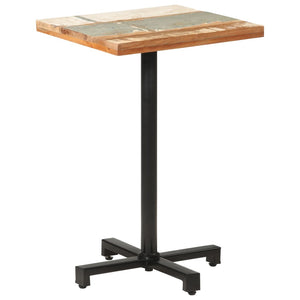 vidaXL Bistro Table Square 19.7"x19.7"x29.5" Solid Reclaimed Wood-5