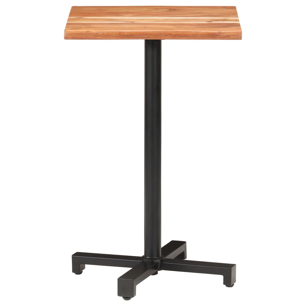 vidaXL Bistro Table with Live Edges 19.7"x19.7"x29.5" Solid Acacia Wood-0
