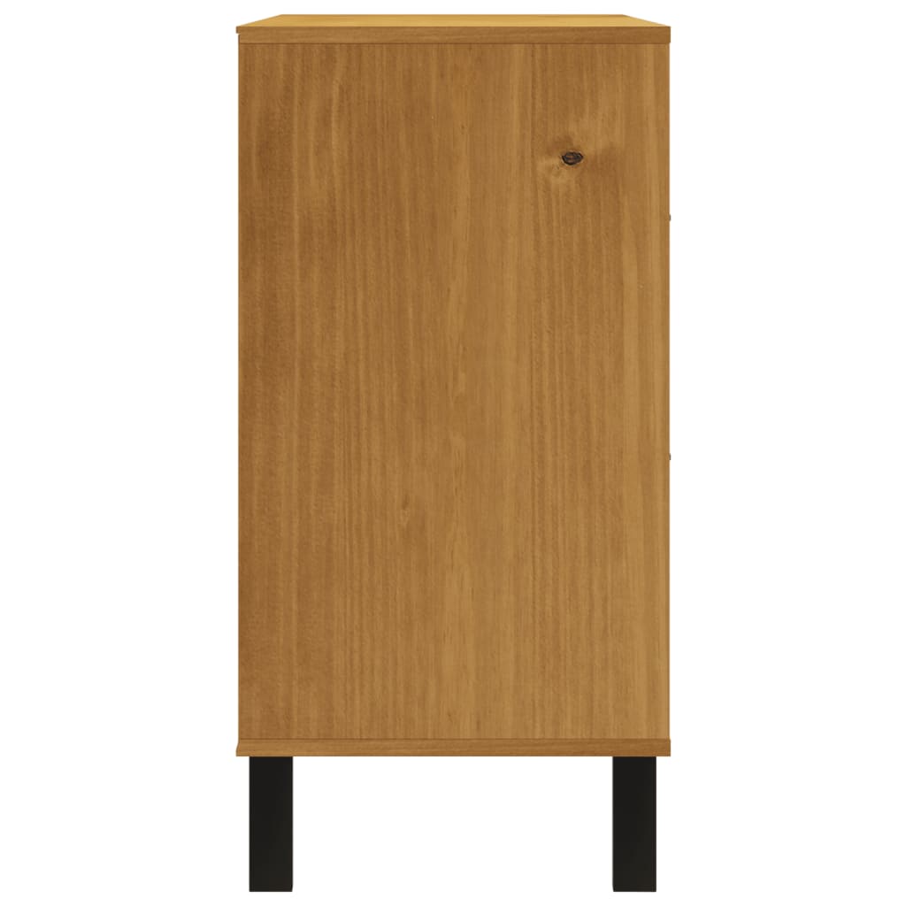 vidaXL Drawer Cabinet FLAM 43.3"x15.7"x31.5" Solid Wood Pine-4