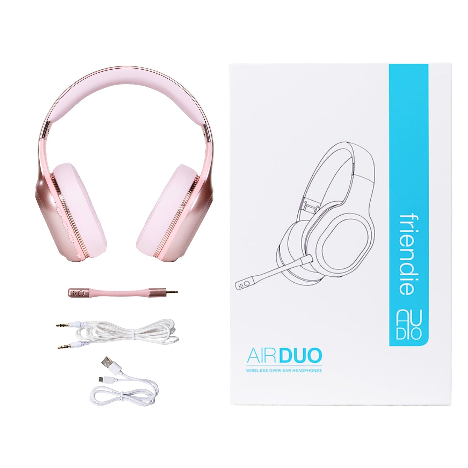AIR Duo Rose Gold (Over Ear Wireless Headphones)