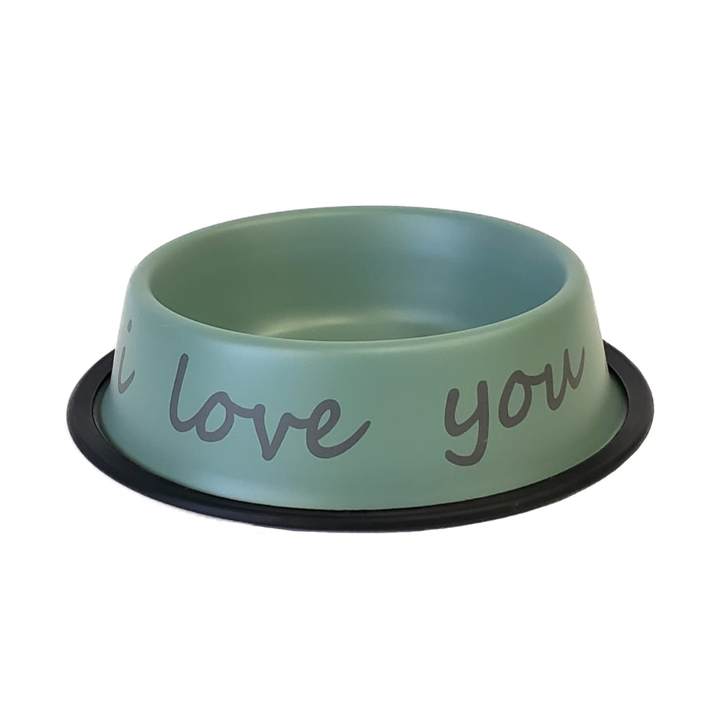 I LOVE YOU SO MUCH Matte Green Dog Bowl - 99fab 