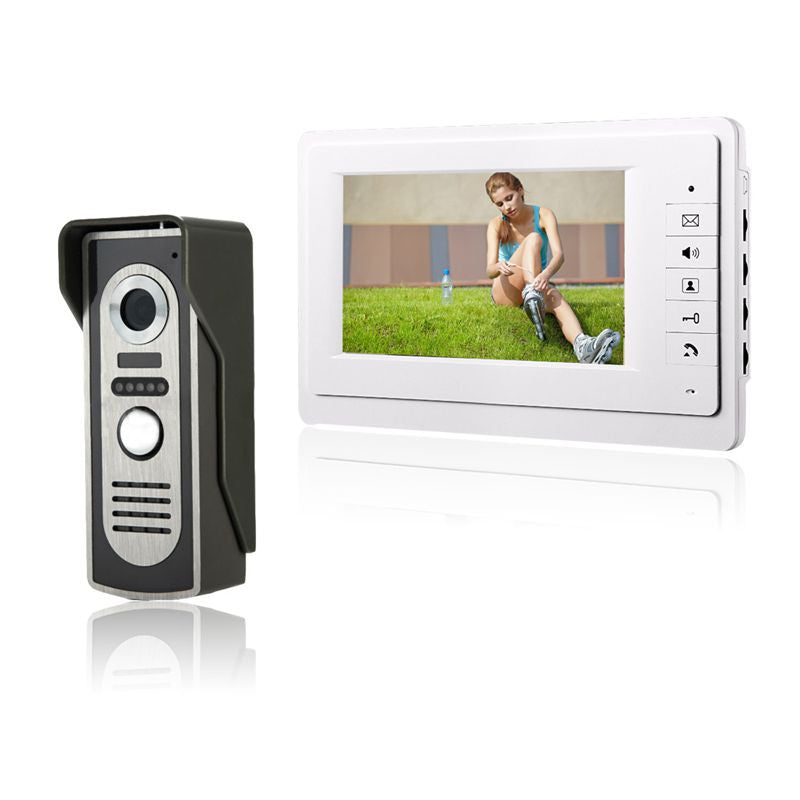 HD 7`` TFT Color Video door phone Intercom Doorbell System Kit IR Camera - gadget - 99fab.com